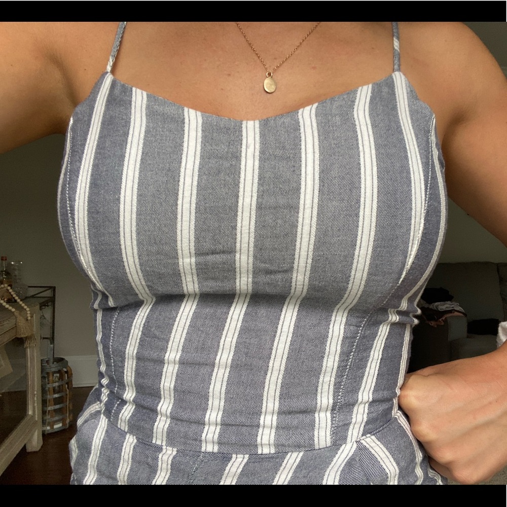 Blue and white BELLE VERE romper